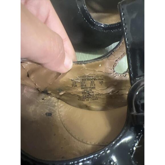 I  Love Comfort Mary Jane Pump Black Suede Leather Casual Strap Heels Sz 8.5 Y2k - Picture 6 of 9